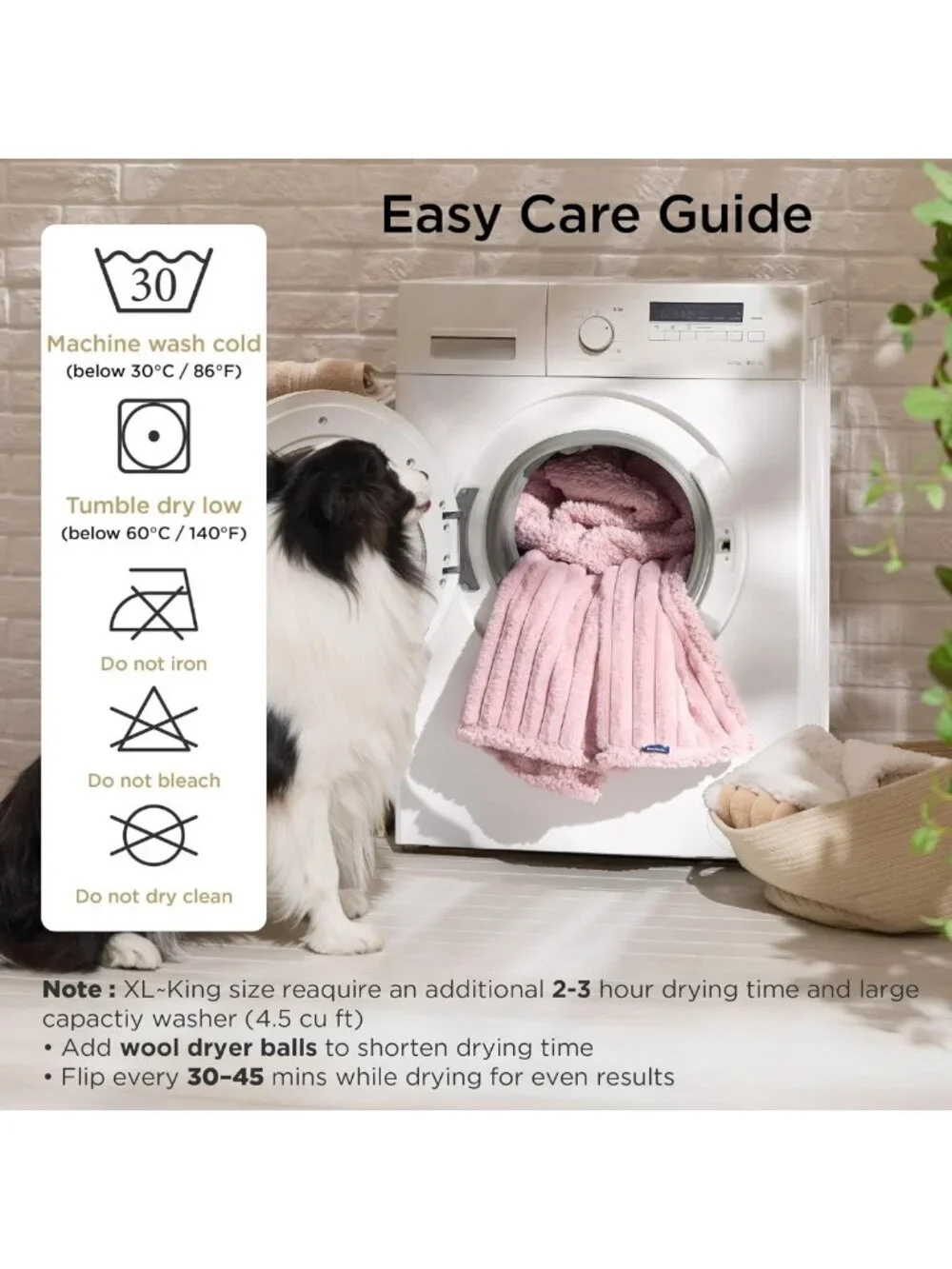Cozy Waterproof Dog Blanket for Large Pets - Soft Reversible Fleece Protector